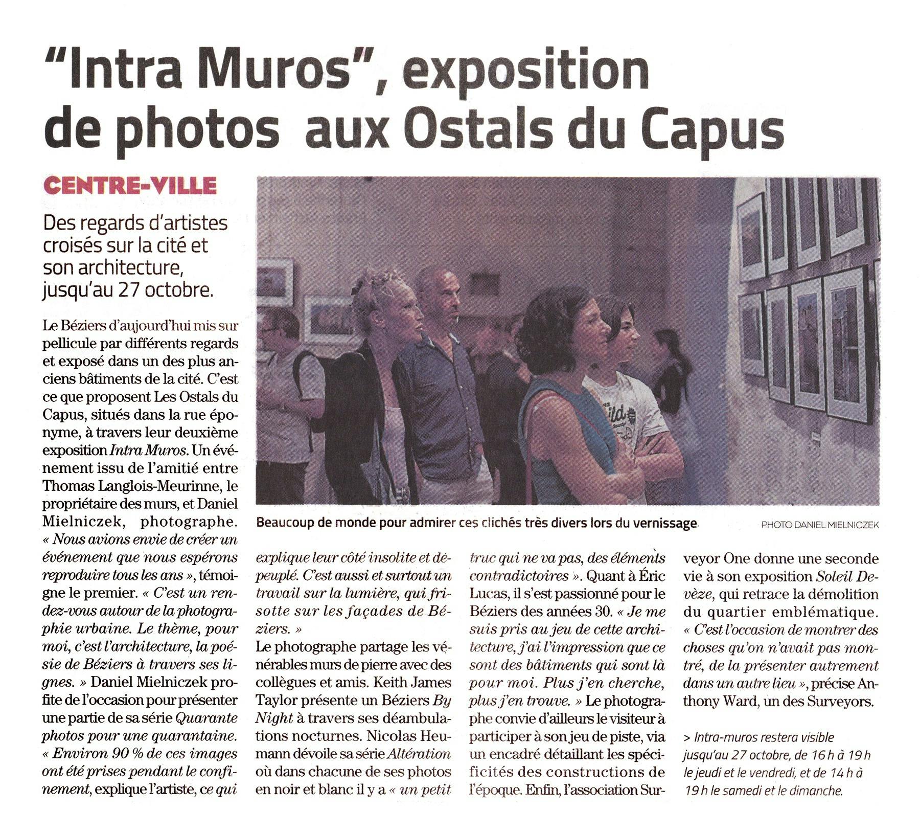 Intra Muros, exposition de photo aux Ostals